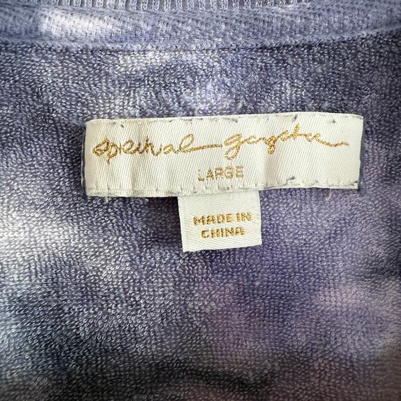 SPIRITUAL GANGSTER x PELOTON | Tie Dye Blue White Crewneck Sweatshirt Large - Picture 3 of 4